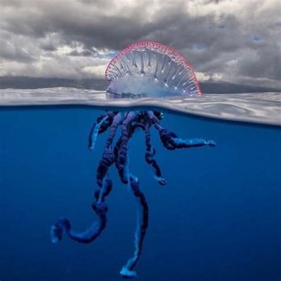  Portughese Man-of-War: Una creatura gelatinosa fluttuante che sfoggia tentacoli velenosi e una bellezza inquietante!